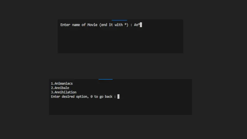 Movie Search Engine using Trie